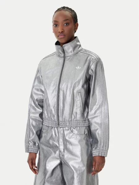 Adidas Джинсова куртка Firebird срібний