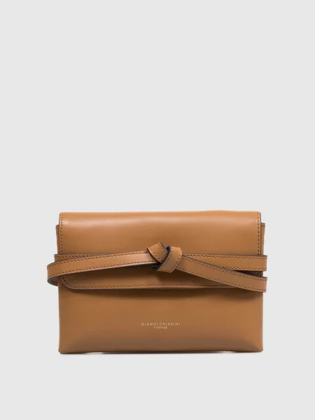 Кожаный клатч Gianni Chiarini коричневый