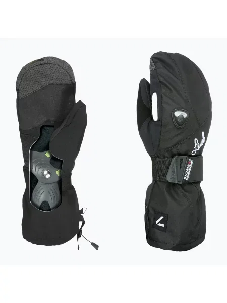 Дамски скиорски ръкавици Level Butterfly black черно