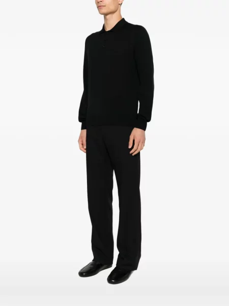 Lung tricou polo Canali negru