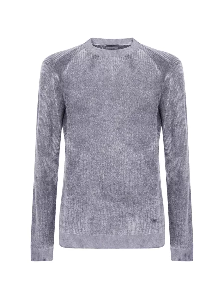 Pulover Emporio Armani de lână cu imagine gri