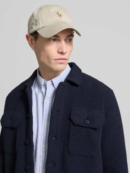 Koszulowa kurtka z kołnierzem typu Kent Polo Ralph Lauren granatowa