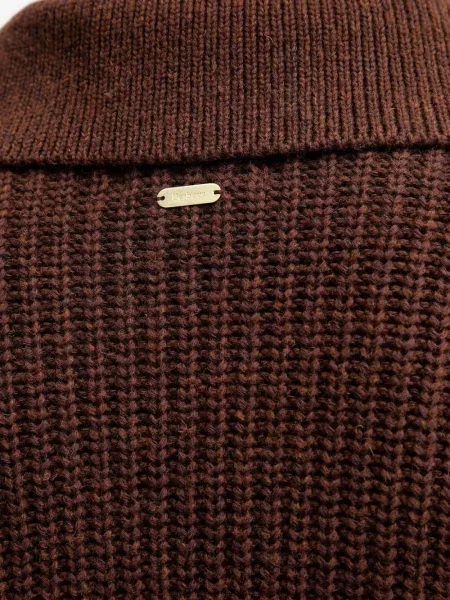 Pulover Barbour cu decolteu în V maro