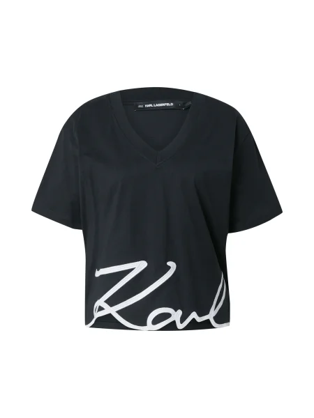 KARL LAGERFELD Majica Relaxed Fit črna