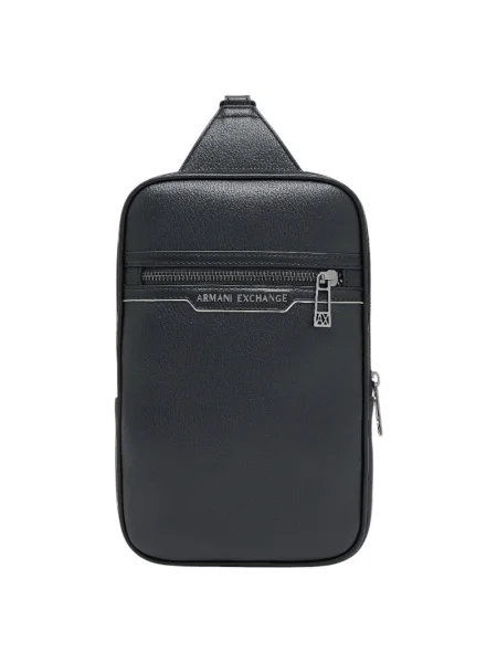 Armani Exchange Torbica za okrog pasu črna