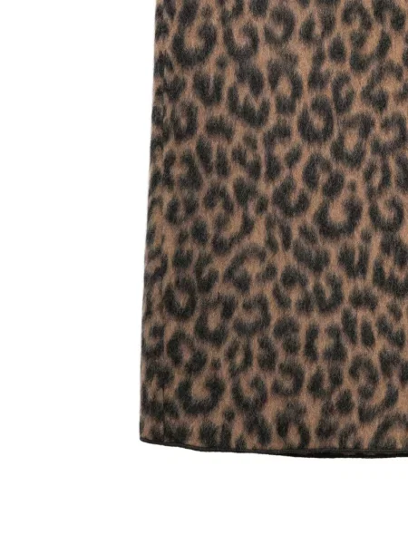 Fustă midi Alysi cu imagine cu model leopard maro