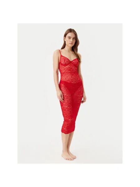 Guess Нічна сорочка Regular Fit червоний