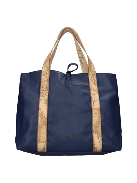 Shopperka Alviero Martini 1a Classe skórzana niebieska