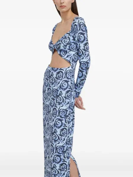 Rochie maxi Résumé lungă de costum albastru