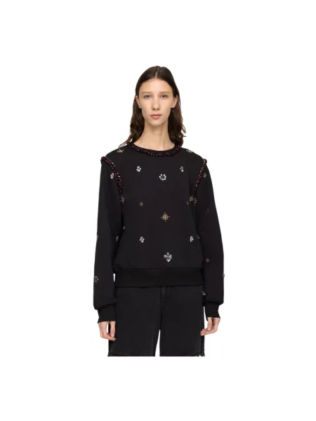 Haftowany sweter Sea Ny czarny