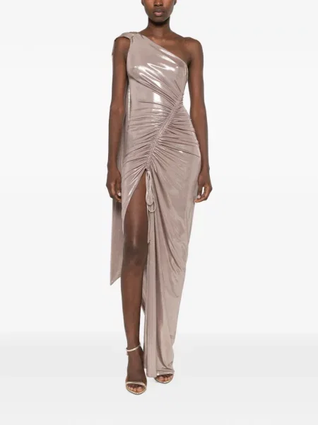 Rochie maxi Atu Body Couture cu volane cu un umăr gol