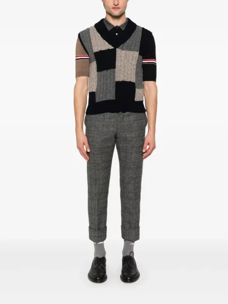 Vestă Thom Browne tricotate albastru