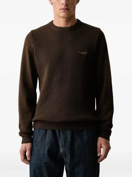 Pulover Aeronautica Militare cu broderie maro