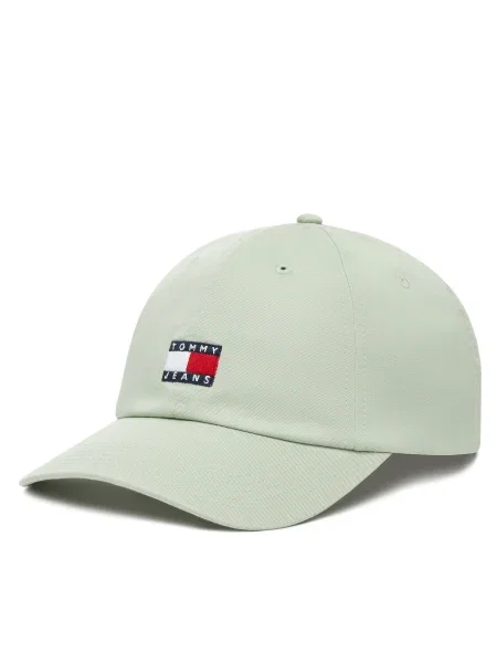 Шапка с козирка Tommy Jeans зелено