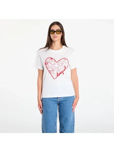 Тениска Desigual ROMA дамска бяло
