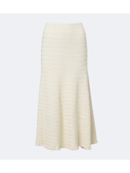 Fustă midi Proenza Schouler tricotate alb