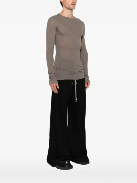 Lung tricou Rick Owens tricotate gri