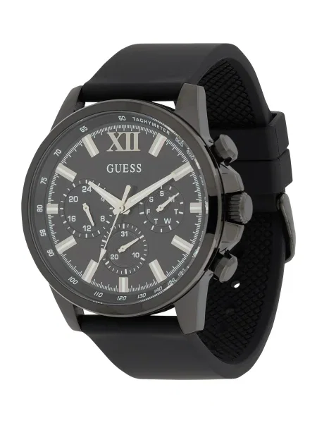 GUESS Ceas analogic gri / negru alb