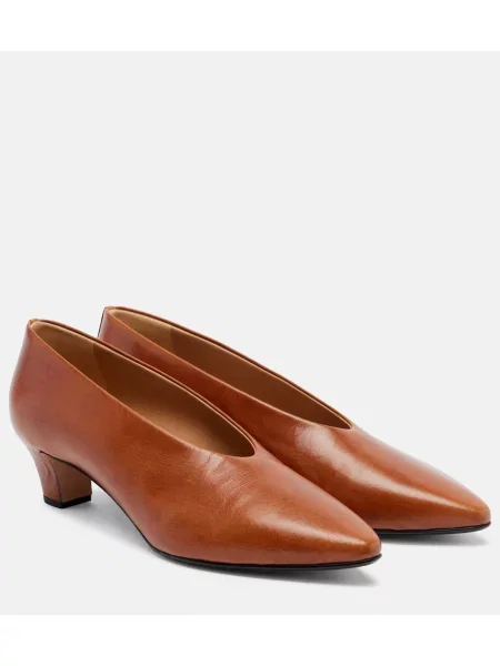 Pantofi cu toc Calvin Klein Collection din piele maro