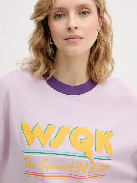 Дитяча кофта United Colors of Benetton x Stranger Things візерунок фіолетовий