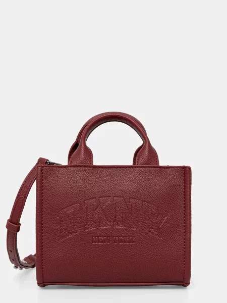 DKNY torebka z imitacji skóry brązowa