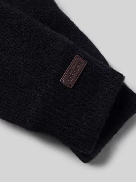 Barbour rękawiczki wełniane Carlton czarny
