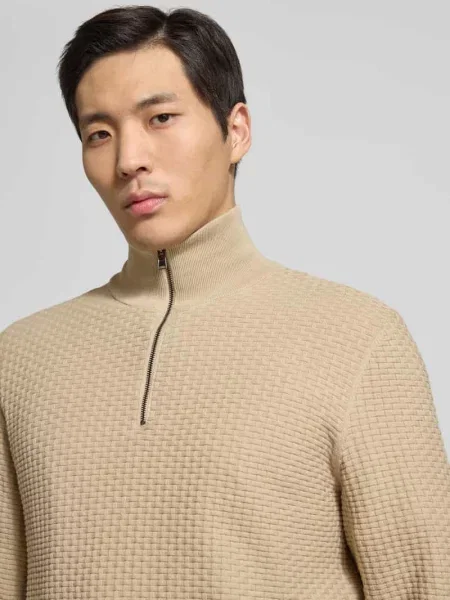Sweter Boss beżowy