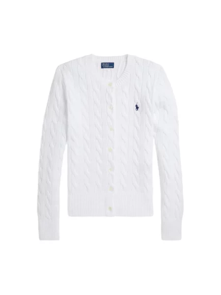 Polo Ralph Lauren Swetry Kobieta M Knit Cardigan biały