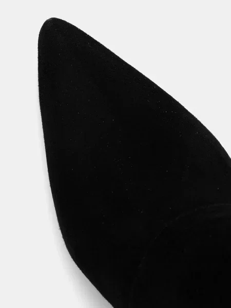 Замшевые ботинки Answear.lab на шпильке черные