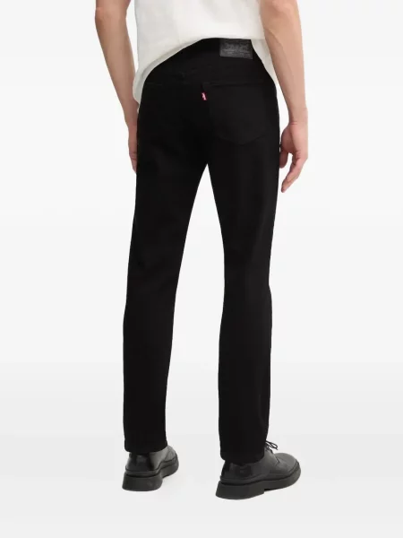 Proste jeansy Levi's 501 w paski ze stretchu dzwony niebieskie