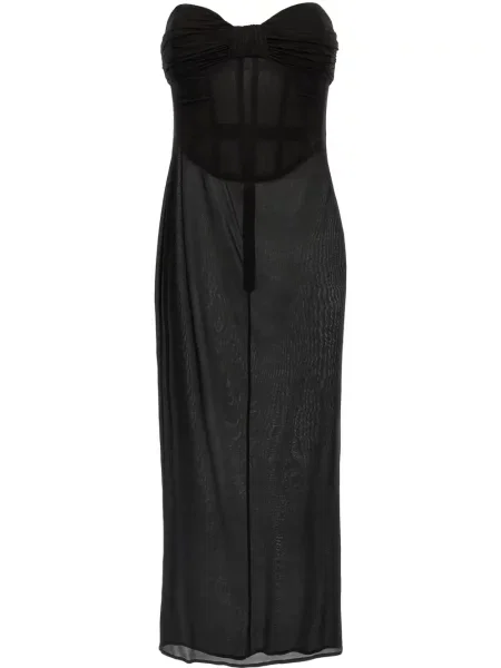 Sukienka midi Magda Butrym do kolan garniturowa czarna