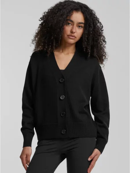 Kardigan Urban Classics prążkowany czarny