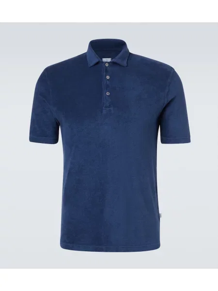 Polo Fedeli din material terry albastru