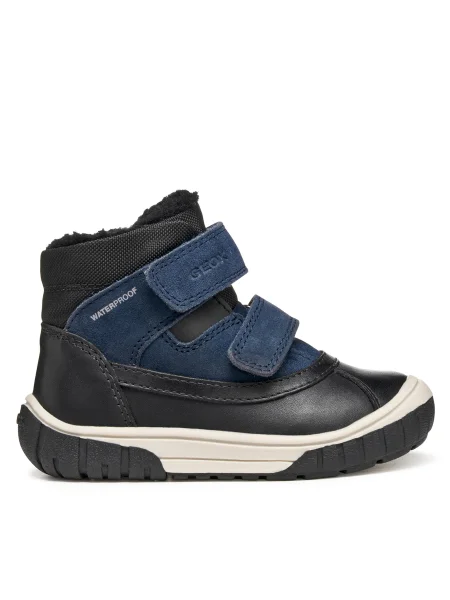 Čižmy Geox B Omar Wpf S Tmavomodrá čierna