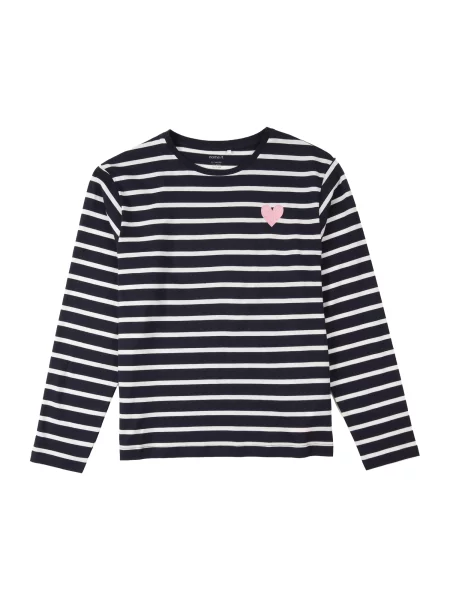 NAME IT Tricou roz / negru alb