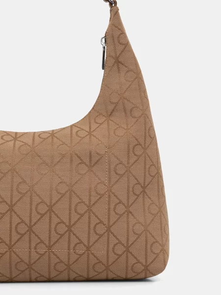 Calvin Klein Táska Emblem Jacquard Barna bézs