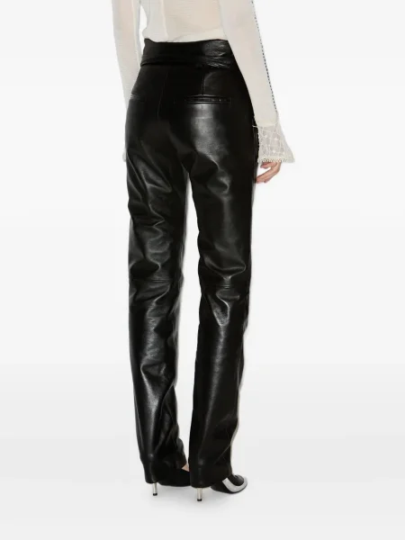 Pantaloni Isabel Marant din piele negru