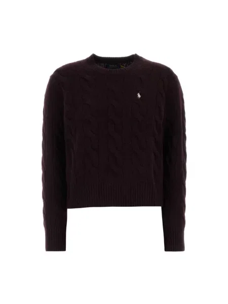 Sweter Polo Ralph Lauren z kaszmiru brązowy