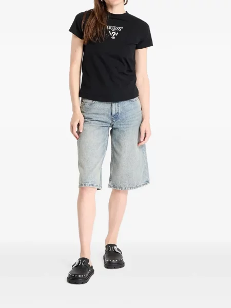 Pantaloni scurți din denim Guess albastru