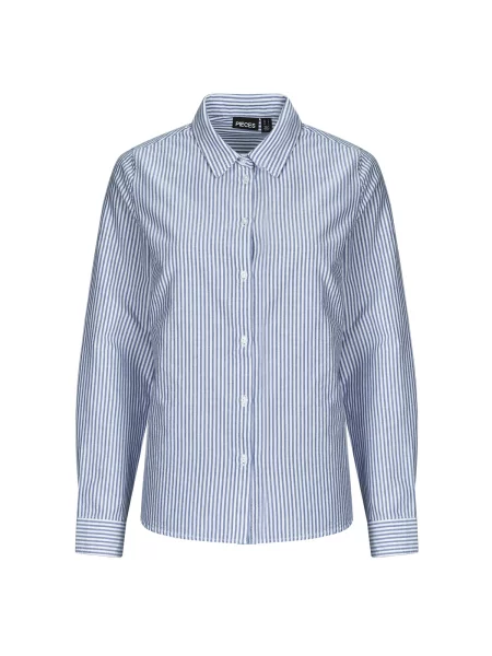 PIECES Bluza PCIRENE modra / rdeča bela