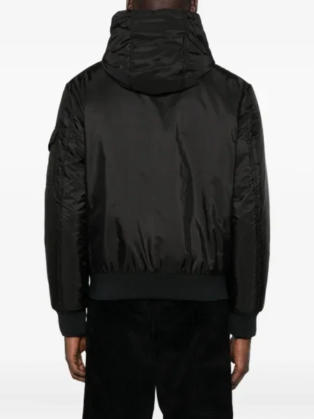 Geacă Moncler cu glugă negru