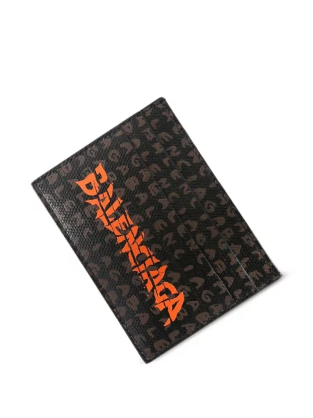 Pénztárca Balenciaga nyomtatás fekete