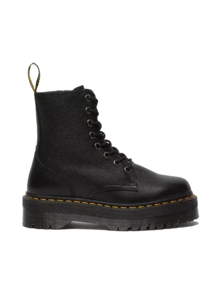 Botki Dr. Martens skórzane na płaskim obcasie retro czarne