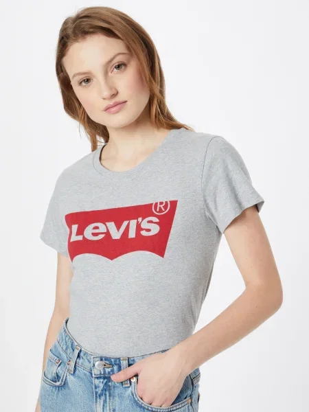 LEVI'S Tričko melírovaná / červená sivá