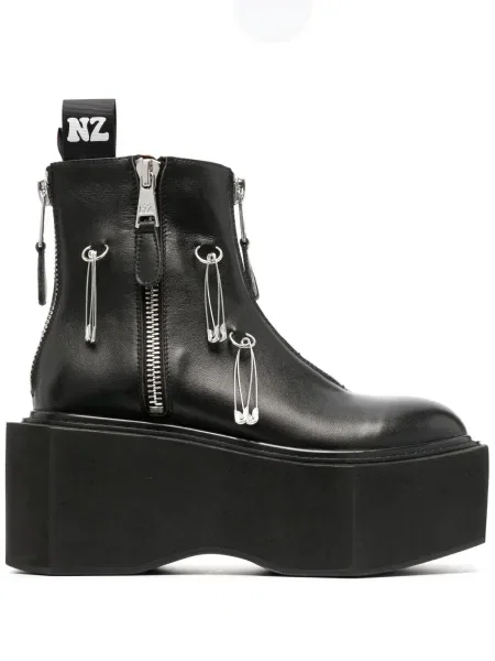 Botine Natasha Zinko cu platformă negru