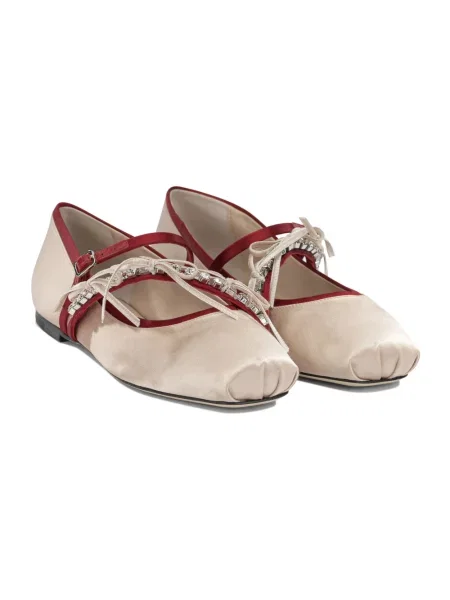 Balerinki Jimmy Choo skórzane różowe