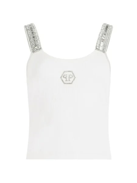 Stras top Philipp Plein alb