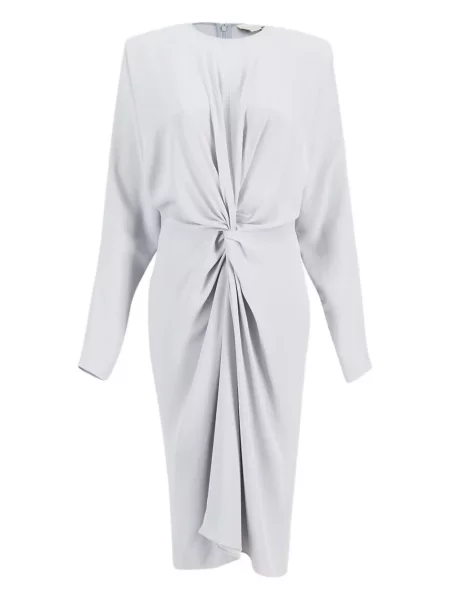 Rochie midi Stella Mccartney din satin drapată până la genunchi
