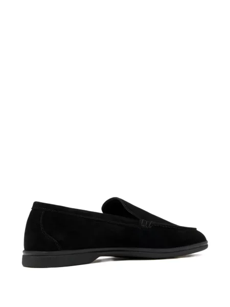 Pantofi loafer Scarosso din piele de căprioară negru