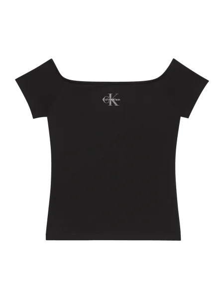 Calvin Klein Jeans Póló szürke / fekete fehér